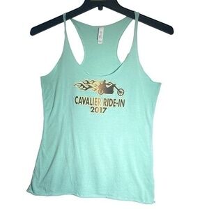 Bella Canvas Womens Graphic Tank Top Cavalier Motorcycle Ride 2017 Size Small